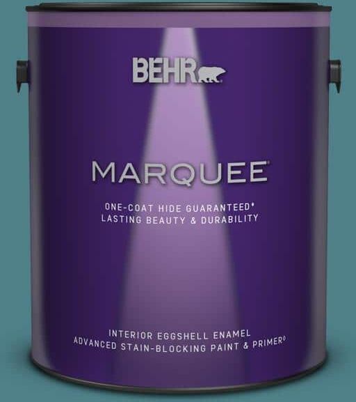 BEHR MARQUEE 1 gal. #ICC-75 Tapestry Teal Eggshell Enamel Interior Paint & Primer