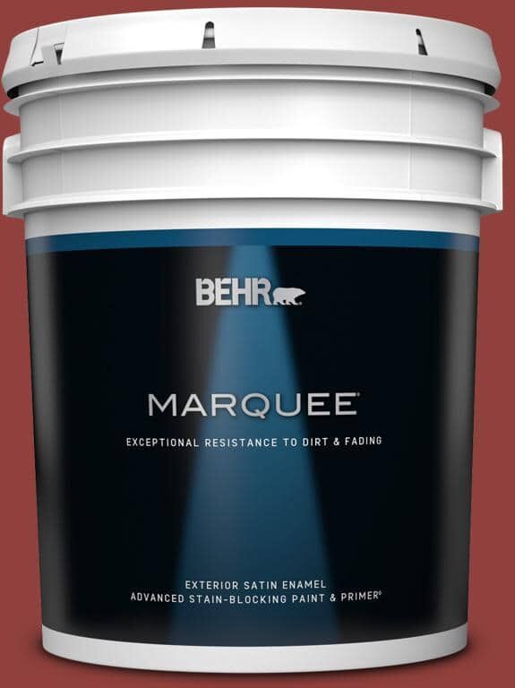 BEHR MARQUEE 5 gal. #PPF-40 Rocking Chair Red Satin Enamel Exterior Paint & Primer