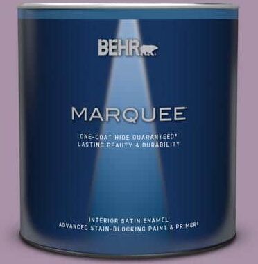 BEHR MARQUEE 1 qt. #670D-5 Garden Flower Satin Enamel Interior Paint & Primer