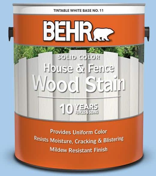 BEHR 1 gal. #P520-2 French Porcelain Solid Color House and Fence Exterior Wood Stain