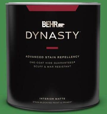 BEHR DYNASTY 1 qt. #MQ4-48 Planet Green One-Coat Hide Matte Interior Stain-Blocking Paint & Primer