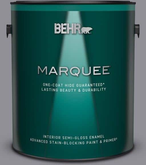 BEHR MARQUEE 1 gal. #ECC-23-2 Heather Field Semi-Gloss Enamel Interior Paint & Primer