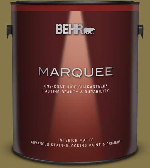 BEHR MARQUEE 1 gal. #M330-7 Green Tea Leaf Matte Interior Paint & Primer