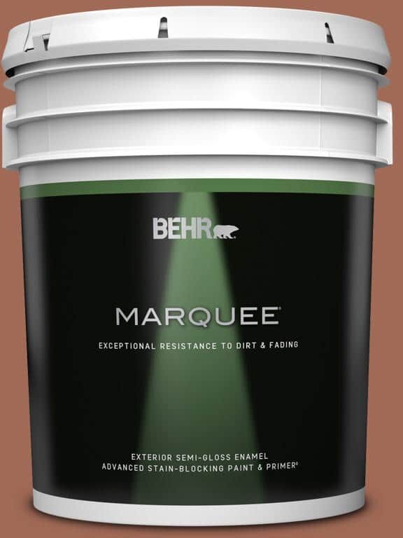 BEHR MARQUEE 5 gal. #S180-6 Perfect Penny Semi-Gloss Enamel Exterior Paint & Primer