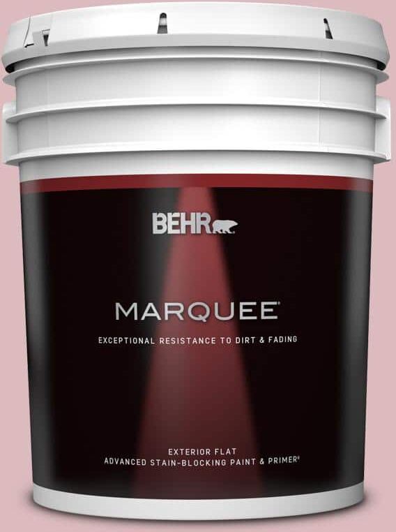 BEHR MARQUEE 5 gal. #S130-2 Shy Smile Flat Exterior Paint & Primer