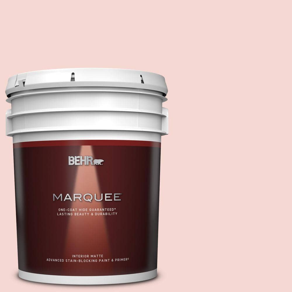 BEHR MARQUEE 5 gal. #M160-1 Cupcake Pink Matte Interior Paint & Primer