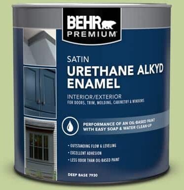 BEHR PREMIUM 1 qt. #P370-4 Cricket Field Satin Enamel Urethane Alkyd Interior/Exterior Paint