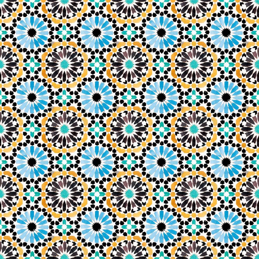 SK Filson Moroccan Tiles Vinyl Strippable Wallpaper (Covers 54 sq. ft.)