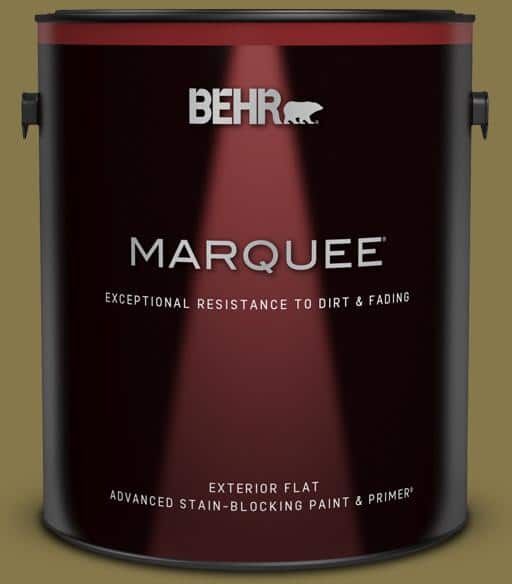 BEHR MARQUEE 1 gal. #M330-7 Green Tea Leaf Flat Exterior Paint & Primer