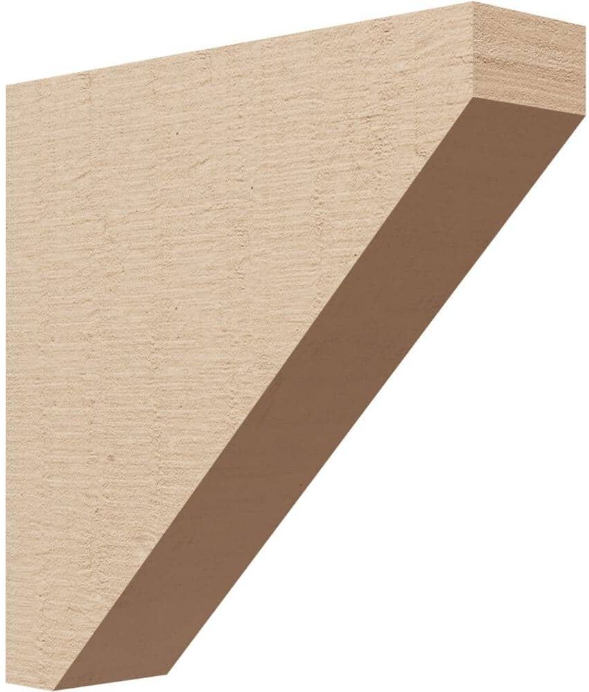 Ekena Millwork 3 in. x 12 in. x 12 in. Series 1 Thin Concord Rough Cedar Woodgrain Timberthane Polyurethane Corbel, Primed Tan