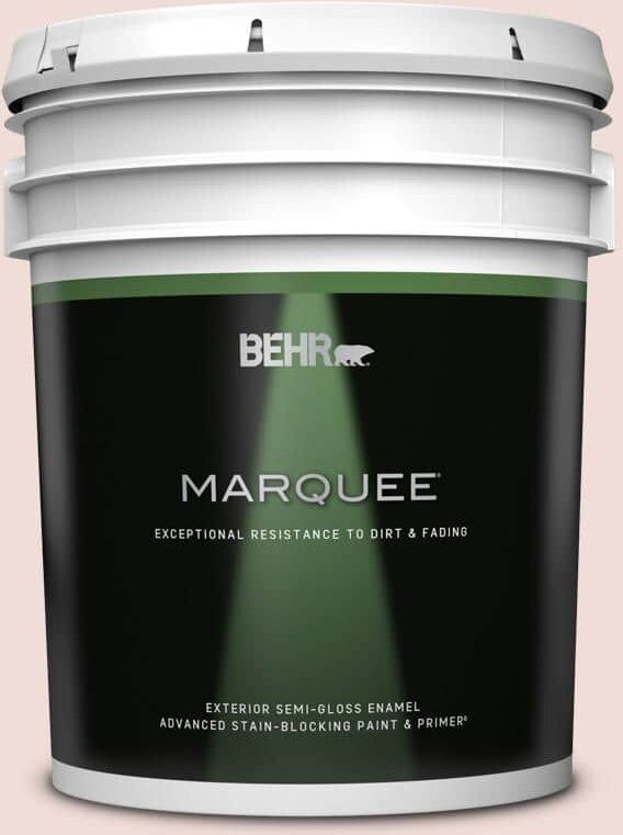 BEHR MARQUEE 5 gal. #BIC-05 Shabby Chic Pink Semi-Gloss Enamel Exterior Paint & Primer