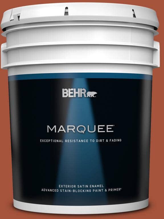 BEHR MARQUEE 5 gal. #S-H-210 New Penny Satin Enamel Exterior Paint & Primer