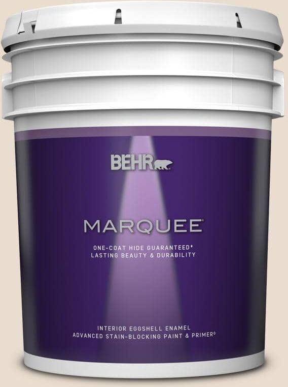 BEHR MARQUEE 5 gal. #W-F-220 Cinnamon Cake Eggshell Enamel Interior Paint & Primer