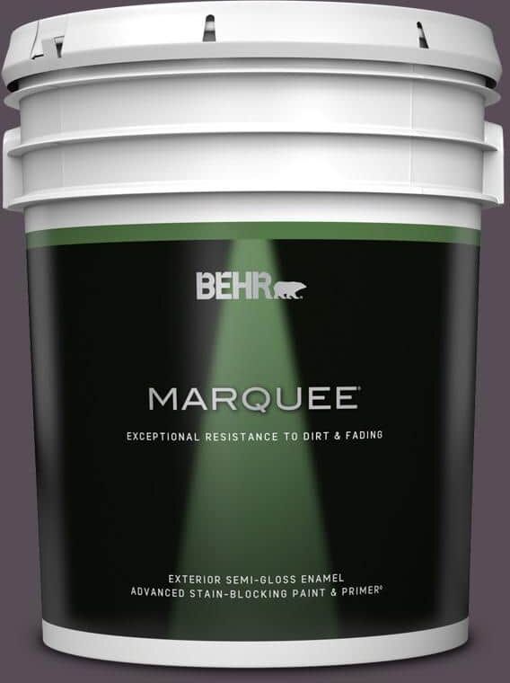 BEHR MARQUEE 5 gal. #670F-7 Blackberry Wine Semi-Gloss Enamel Exterior Paint & Primer