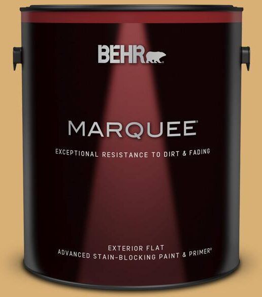 BEHR MARQUEE 1 gal. Home Decorators Collection #HDC-AC-08 Mustard Field Flat Exterior Paint & Primer