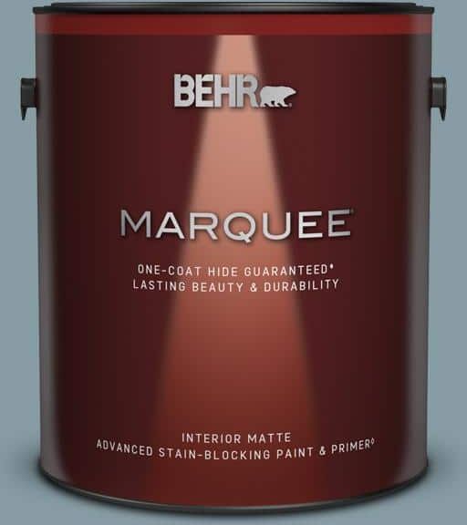 BEHR MARQUEE 1 gal. #MQ5-27 Rainy Season One-Coat Hide Matte Interior Paint & Primer