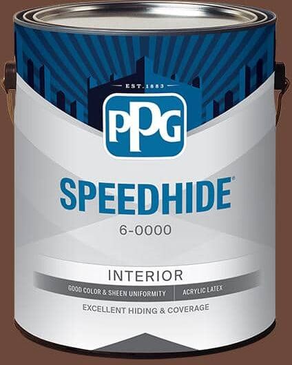 SPEEDHIDE 1 gal. PPG1072-7 Bird House Brown Semi-Gloss Interior Paint