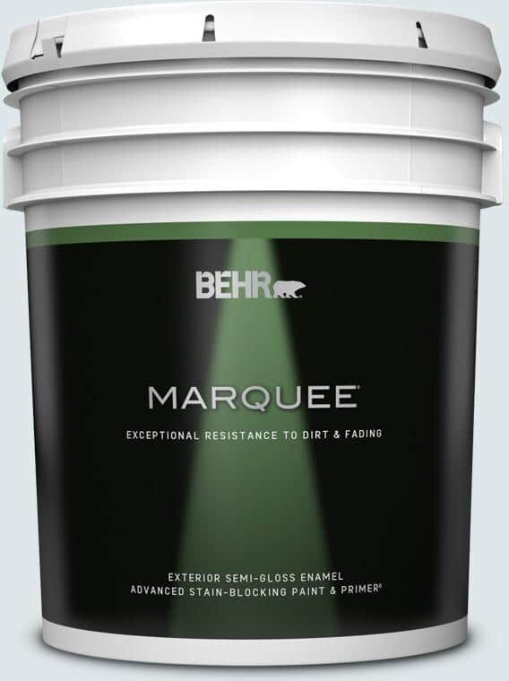 BEHR MARQUEE 5 gal. #570E-1 Glass Bead Semi-Gloss Enamel Exterior Paint & Primer