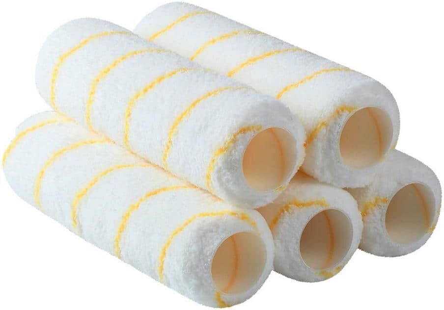 Dracelo 9 in. x 1/2 in. Standard Fabric Paint Roller Covers (5-Pack )