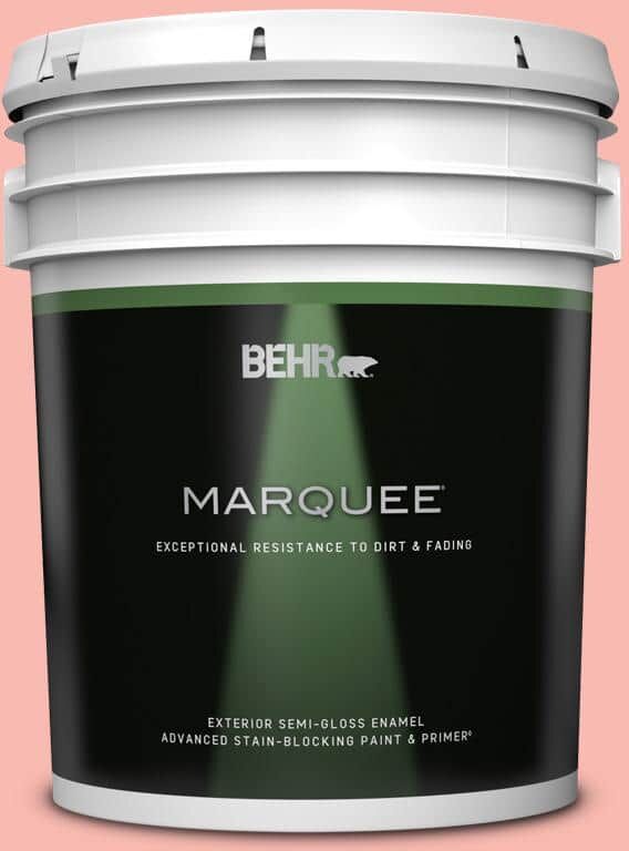 BEHR MARQUEE 5 gal. #150A-3 Mixed Fruit Semi-Gloss Enamel Exterior Paint & Primer