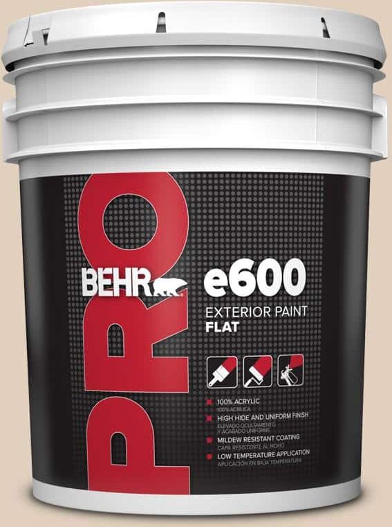 BEHR PRO 5 gal. #N240-2 Adobe Sand Flat Exterior Paint