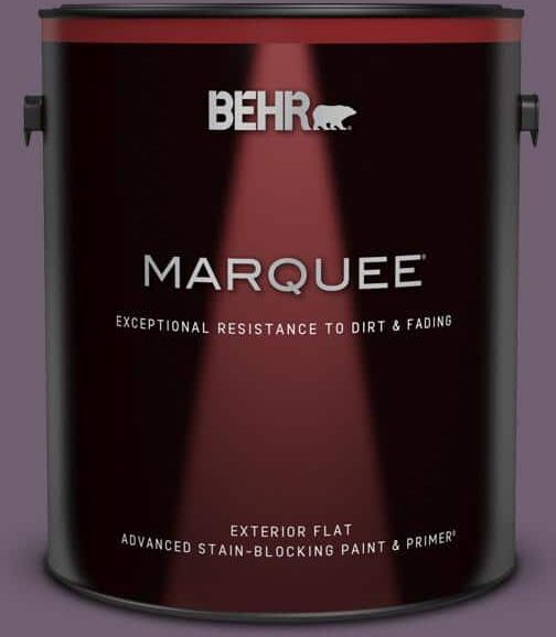 BEHR MARQUEE 1 gal. #S100-6 Blackberry Jam Flat Exterior Paint & Primer