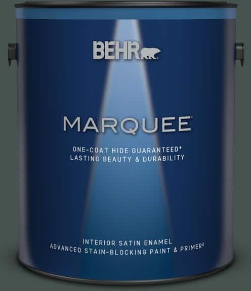 BEHR MARQUEE 1 gal. Home Decorators Collection #HDC-WR16-05 Evergreen Field Satin Enamel Interior Paint & Primer