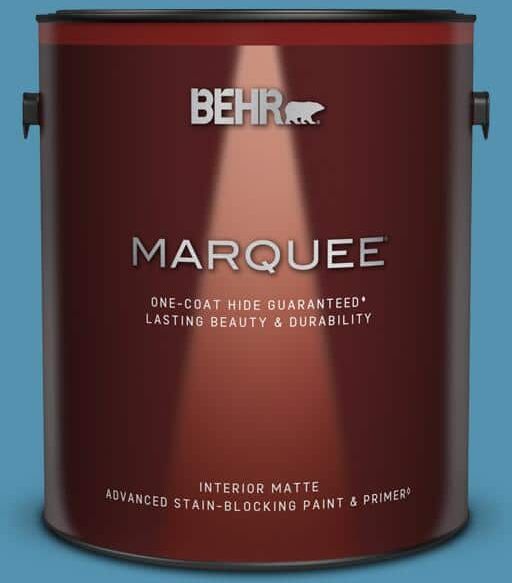 BEHR MARQUEE 1 gal. #M490-5 Jet Ski One-Coat Hide Matte Interior Paint & Primer