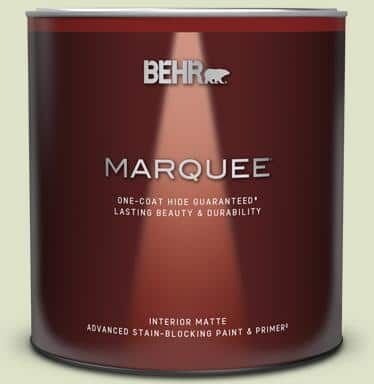 BEHR MARQUEE 1 qt. #M350-2 Aloe Nectar Matte Interior Paint & Primer