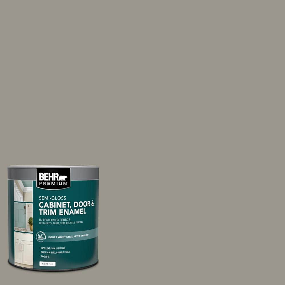 BEHR PREMIUM 1 qt. #MQ2-60 Iron Gate Semi-Gloss Enamel Interior/Exterior Cabinet, Door & Trim Paint