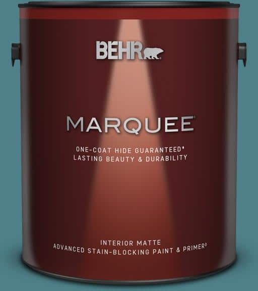 BEHR MARQUEE 1 gal. #ICC-75 Tapestry Teal Matte Interior Paint & Primer