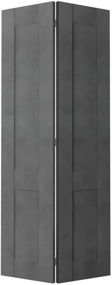 Belldinni Vona 07 R 36 in. x 79.375 in. Solid Core Composite Dark Urban Finished Wood Bifold Door with Hardware