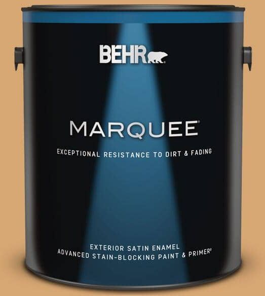 BEHR MARQUEE 1 gal. #M250-4 Cake Spice Satin Enamel Exterior Paint & Primer