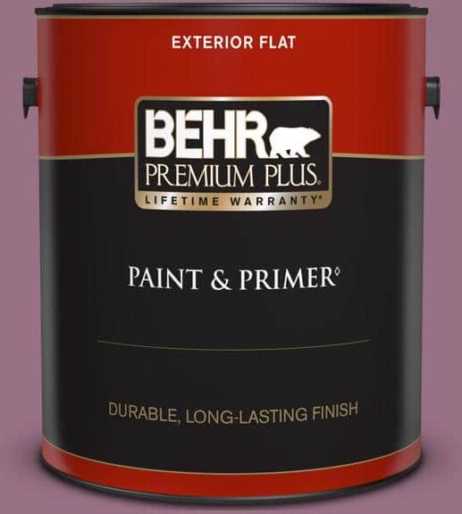 BEHR PREMIUM PLUS 1 gal. #690D-6 Meadow Flower Flat Exterior Paint & Primer