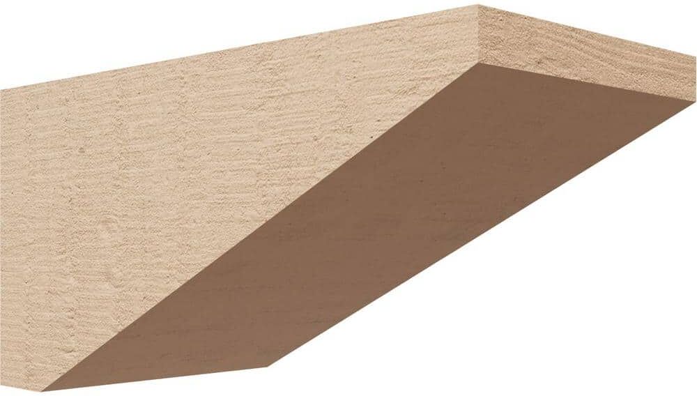 Ekena Millwork 6 in. x 12 in. x 6 in. Series 3 Wide Concord Rough Cedar Woodgrain Timberthane Polyurethane Corbel, Primed Tan