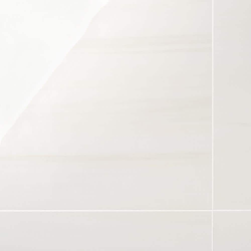 Ivy Hill Tile Terius Dolomite Warm White 23.54 in. x 23.54 in. Polished Marble Look Porcelain Tile (15.49 sq. ft./Case)