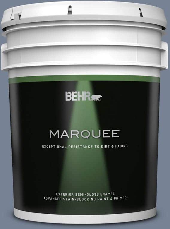 BEHR MARQUEE 5 gal. #PPU15-07 Tranquil Pond Semi-Gloss Enamel Exterior Paint & Primer