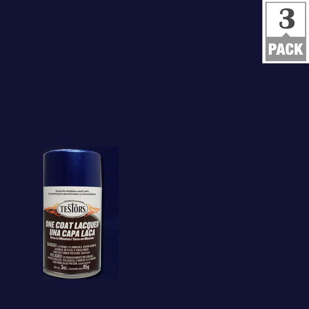 Testors 3 oz. Deja Blue Lacquer Spray Paint (3-Pack)