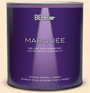 BEHR MARQUEE 1 qt. #M240-1 Bay Scallop Eggshell Enamel Interior Paint & Primer