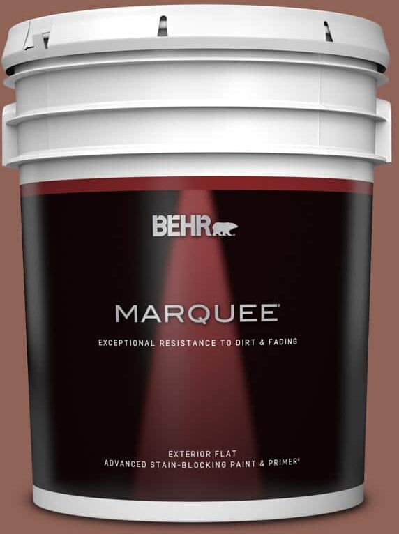 BEHR MARQUEE 5 gal. #BXC-57 Raw Sienna Flat Exterior Paint & Primer