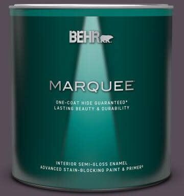 BEHR MARQUEE 1 qt. #670F-7 Blackberry Wine Semi-Gloss Enamel Interior Paint & Primer