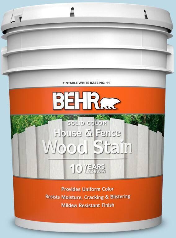 BEHR 5 gal. #M500-1 Tinted Ice Solid Color House and Fence Exterior Wood Stain