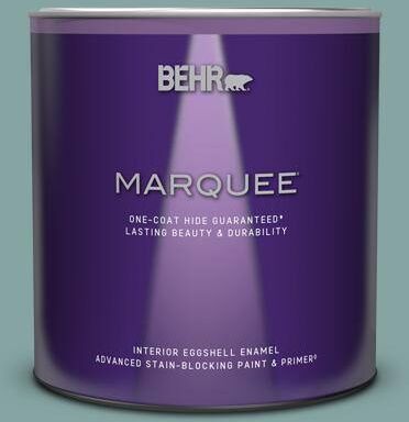 BEHR MARQUEE 1 qt. #PPU13-08 Venus Teal One-Coat Hide Eggshell Enamel Interior Paint & Primer