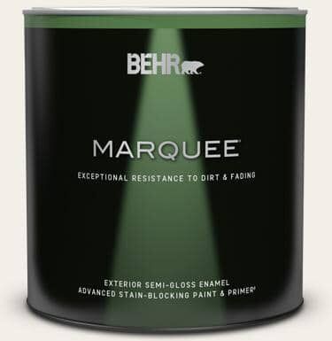 BEHR MARQUEE 1 qt. #T11-13 Fuji Snow Semi-Gloss Enamel Exterior Paint & Primer