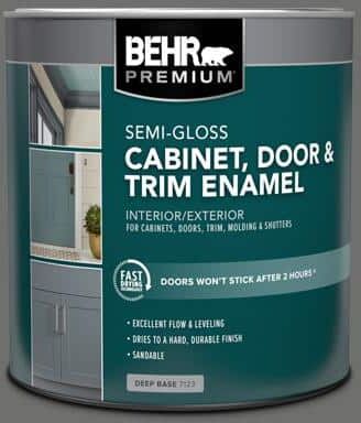 BEHR PREMIUM 1 qt. #HDC-AC-17A Welded Iron Semi-Gloss Enamel Interior/Exterior Cabinet, Door & Trim Paint