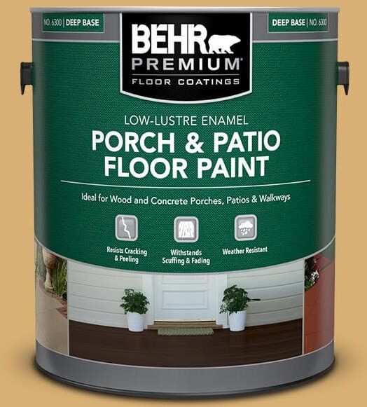 BEHR PREMIUM 1 gal. Home Decorators Collection #HDC-AC-08 Mustard Field Low-Lustre Enamel Int/Ext Porch and Patio Floor Paint