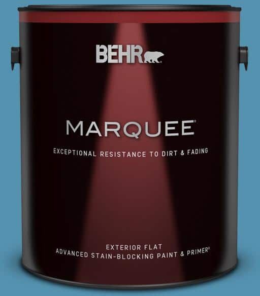 BEHR MARQUEE 1 gal. #M490-5 Jet Ski Flat Exterior Paint & Primer