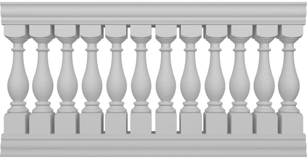 Ekena Millwork Fiberthane Legacy Balustrade 72 in. L x 40 in. H Fiberglass Railing Kit