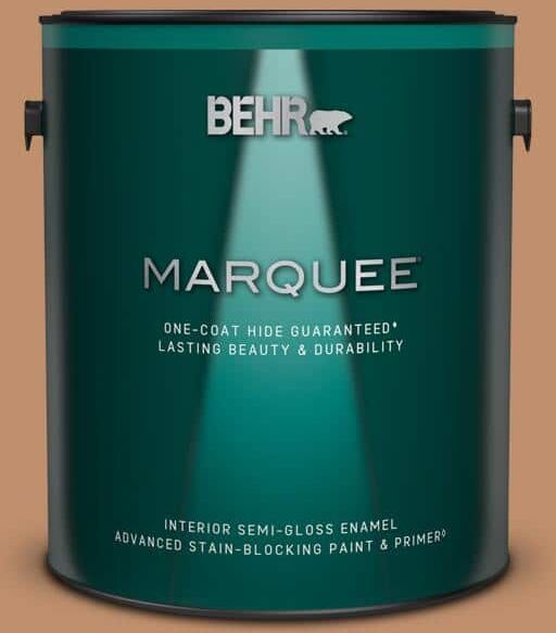 BEHR MARQUEE 1 gal. #260F-5 Applesauce Cake Semi-Gloss Enamel Interior Paint & Primer