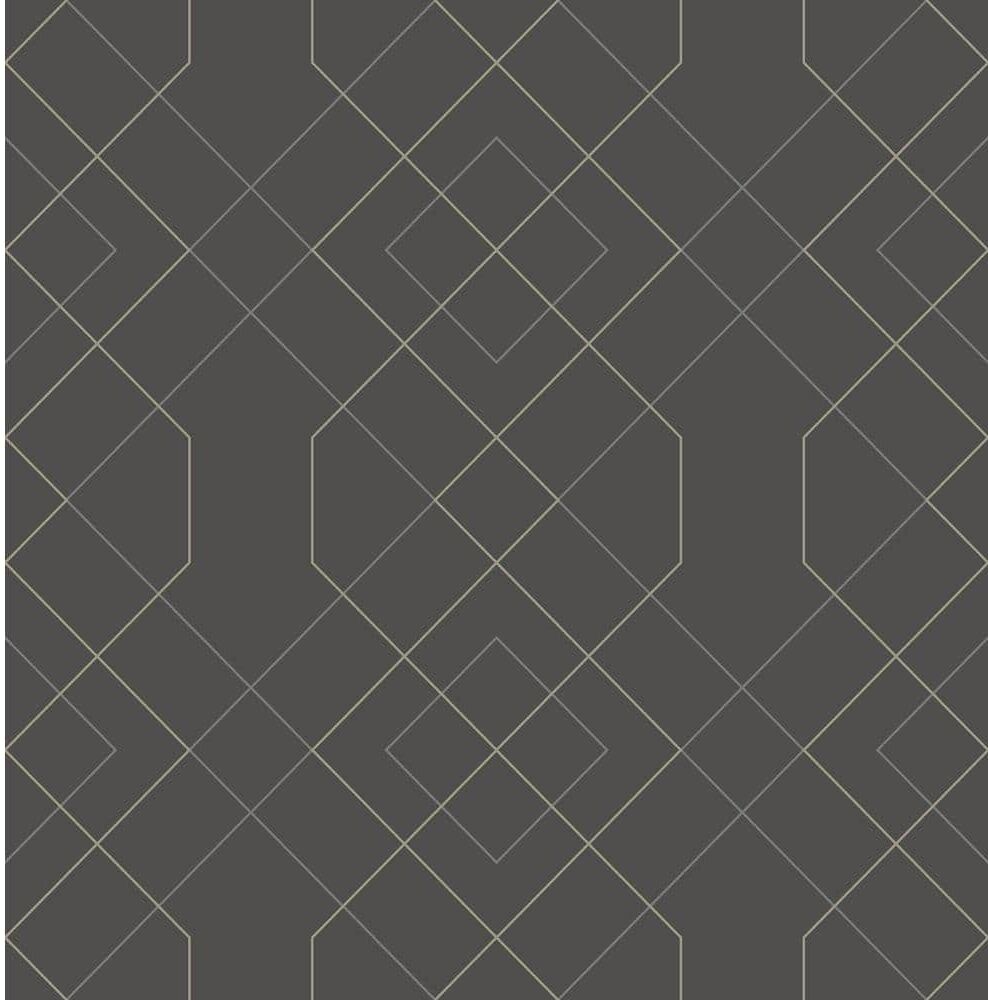 Scott Ballard Grey Geometric Grey Paper Strippable Roll (Covers 56.4 sq. ft.)